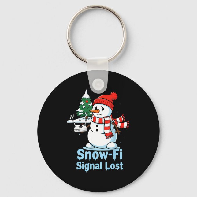 Llavero Funny Snow-fi Signal Lost Snowman Christmas Design (Anverso)