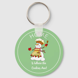 Llavero Funny Snow Lady Cookie Chef Magnet