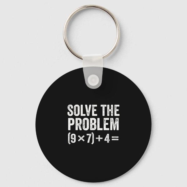 Llavero Funny Solve The Problem 67 Meme Six Seven  (Anverso)