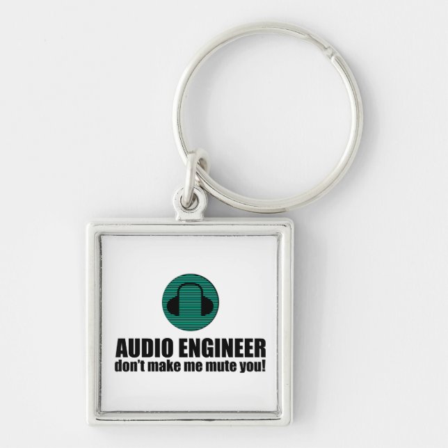 Llavero Funny Sound Engineer saying Audio Engineering (Frente)