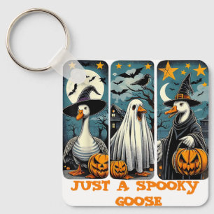 Llavero Funny Spooky Goose Halloween Witch Pumpkin Art