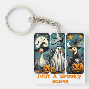 Llavero Funny Spooky Goose Halloween Witch Pumpkin Art