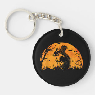 Llavero Funny Squirrel Halloween Silhouette Spooky Squirúr