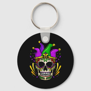 Llavero Funny Sugar Skull Mardi Gras Fiesta Aparatos Hombr