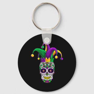 Llavero Funny Sugar Skull Mardi Gras Fiesta Appartal