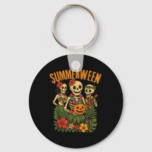 Llavero Funny Summerween Skeletons Luau Fiesta Halloween B