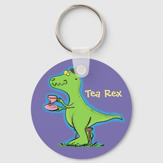 Llavero Funny T rex dinosaur personalizado (Anverso)
