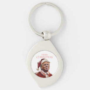 Llavero Funny tarjeta de Navidades de Trump Santa Claus