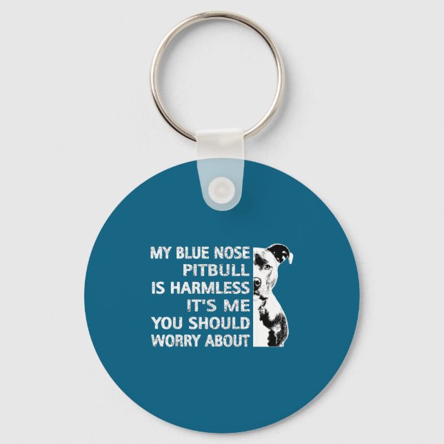 Llavero Funny Tbull Quote Blue Nose Tbull Design Cool Dog  (Anverso)