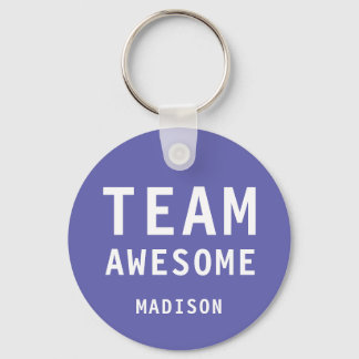 Llavero Funny Team Awesome Purple Personalized Name