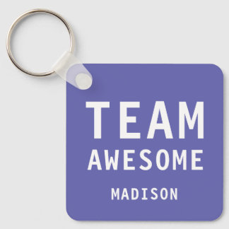 Llavero Funny Team Awesome Purple Personalized Name