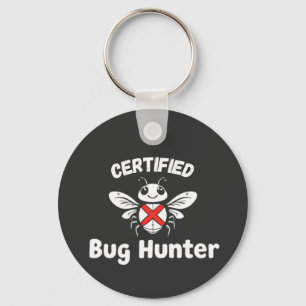 Llavero Funny Tech Keychain - "Cazadora de fallos certific