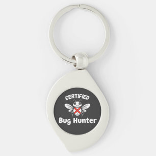 Llavero Funny Tech Keychain - "Cazadora de fallos certific