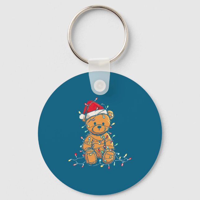 Llavero Funny Teddy Bear Christmas Graphics Lights Lover L (Anverso)