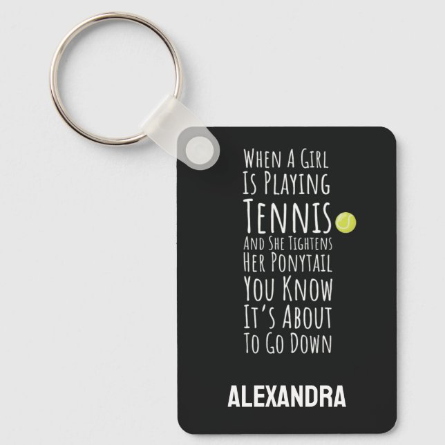 Llavero Funny Tennis Teen Girls Her Kids Sports Women  (Anverso)