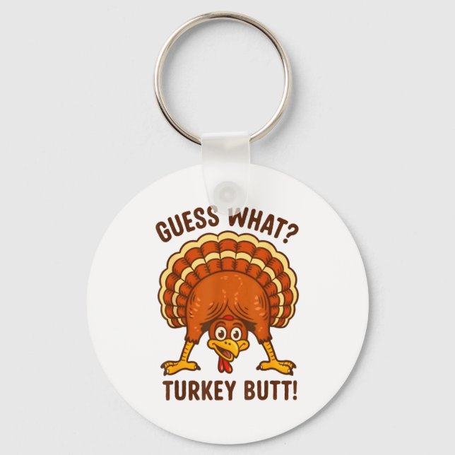Llavero Funny Thanksgiving Kids Joke Meme Guess What Turke (Anverso)