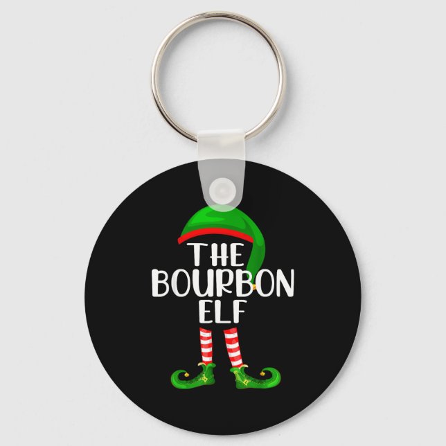 Llavero Funny The Bourbon Elf Matching Family Christmas  (Anverso)