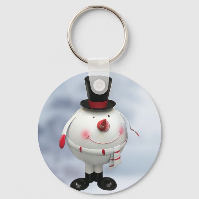 Llavero Funny Tin Snowman Christmas Keychain (Anverso)
