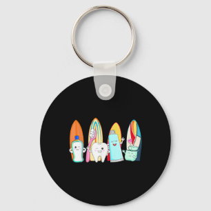 Llavero Funny Tooth Surfboard Beach Summer Dental Hyg