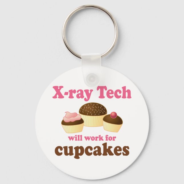 Llavero Funny trabajará para Cupcakes X-ray Tech (Anverso)