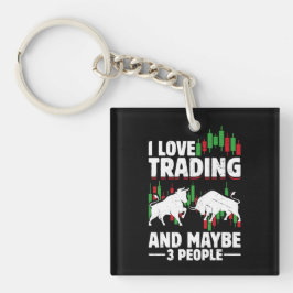 Llavero Funny Trading Quote Bull & Candlestick Daytrading 