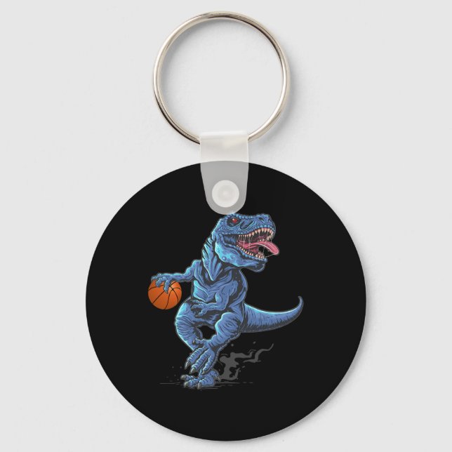 Llavero Funny Trex Dinosaur Playing Sketll Player Lover  (Anverso)