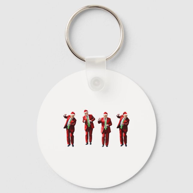 Llavero Funny Trump baila Papá Noel Navidades Navidad Paja (Anverso)