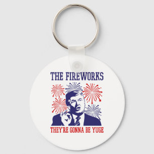 Llavero Funny Trump Cita Fuegos Artificiales El 4 De Julio