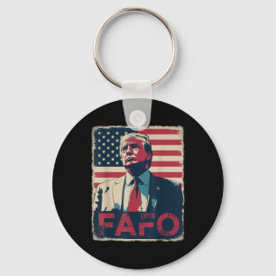 Llavero Funny Trump Fafo de por ahí descubre la bandera de