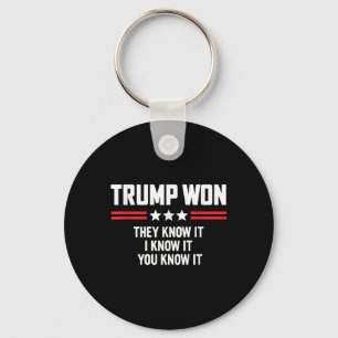 Llavero Funny Trump Ganó Lo Sabían Lo Sé Lo Sabes