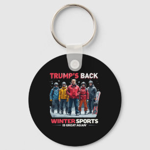 Llavero Funny Trump Winter Sports Snowboarding Team Vintag
