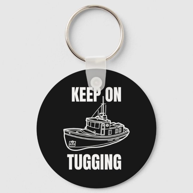 Llavero Funny Tug Boat Captain Graphic  (Anverso)