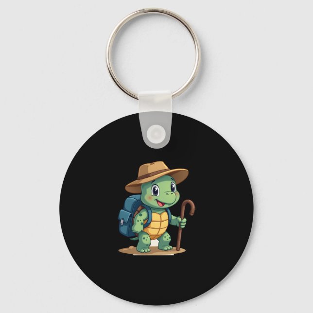 Llavero Funny Turtle Hiking Graphic Camping Lover Adventur (Anverso)