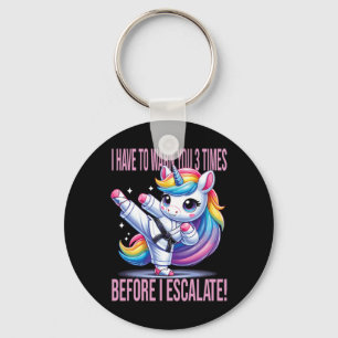 Llavero Funny Unicornio Karate De Artes Marciales Para Chi