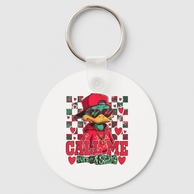 Llavero Funny Valentine's Day Boy Duck Hunting Call Me Tod (Anverso)