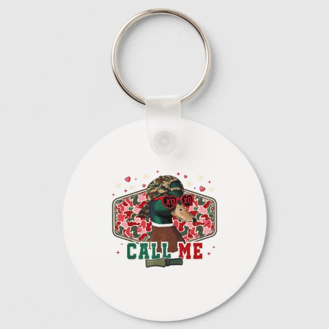 Llavero Funny Valentine's Day Boy Duck Hunting Call Me Tod (Anverso)