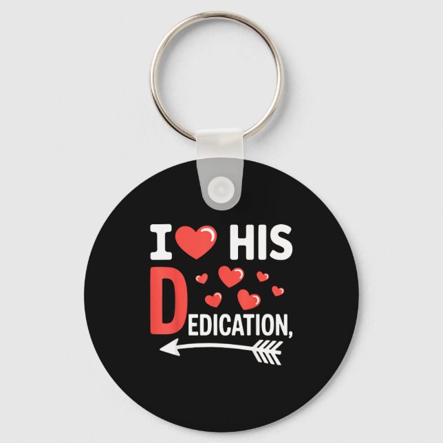 Llavero Funny Valentine's Day Couple Matching I Love His D (Anverso)