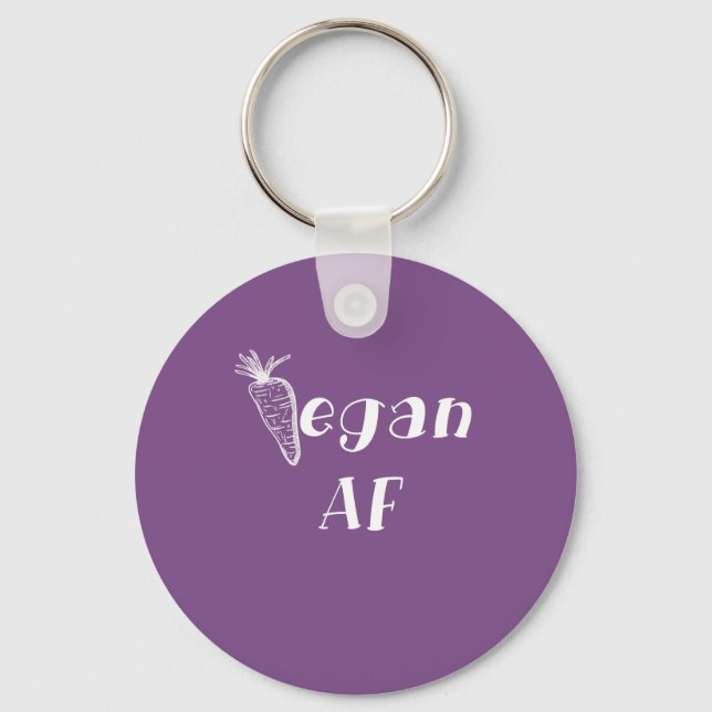 Llavero Funny vegan AF design (Anverso)