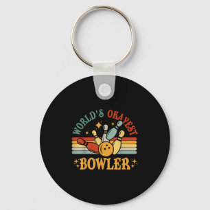 Llavero Funny Worlds Okayest Bowler Team Men