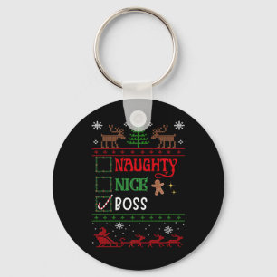 Llavero Funny Xmas Nice Naughty List Navidades Jefe