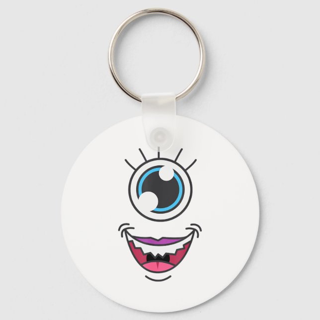Llavero Funny Y Monster Eyeball Face Halloween  (Anverso)