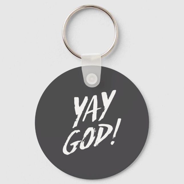 Llavero Funny Yay God Graphic Jesus Christian Religion Gif (Anverso)