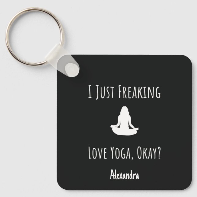 Llavero Funny Yoga Lover Keychain For Her Women Yogi (Anverso)