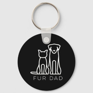 Llavero Fur Dad Pet Lover Cat Dog Dad Husbynd