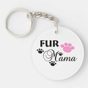 Llavero Fur Mama Con Keychain De Paw Rosa