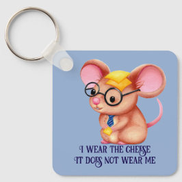 Llavero Furry Cheese Man Business Mouse Tie Glasses Nerdy