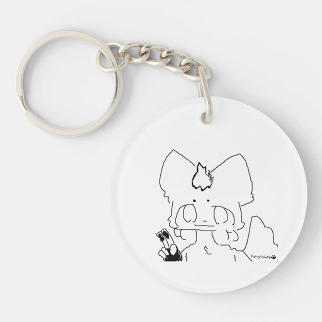Llavero furry island fox and furry island mark key ring (Frente)