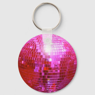 LLAVERO FUSHIA DISCO BALL DANCE FIESTA