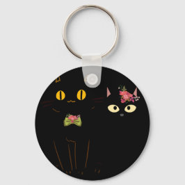 Llavero Fussy Black Cats Ojos amarillos