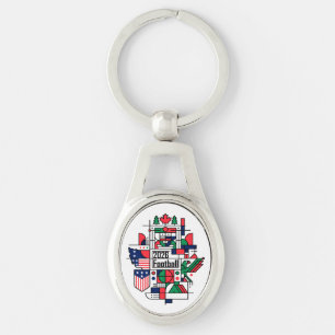 Llavero Fútbol 2026 Estados Unidos, Canadá, México Arte de